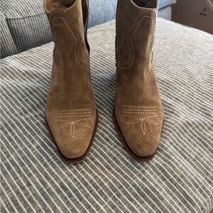 Dolce Vita Tan Suede Ankle Boots